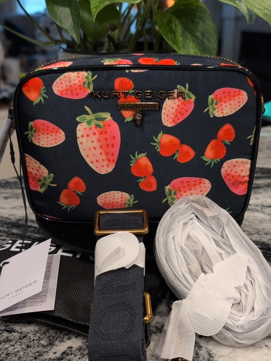 Kurt Geiger Handbags - Kurt Geiger Camera Crossbody Bag with Strawberry Print